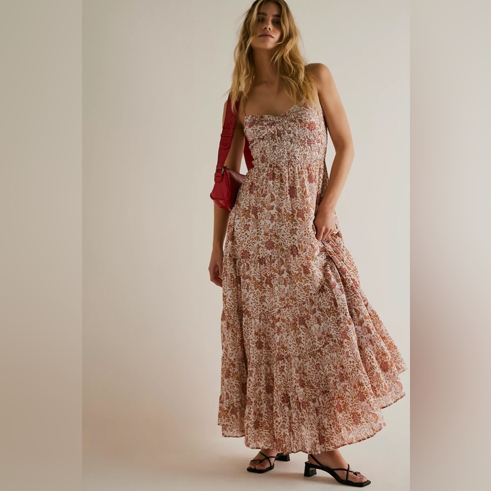 Free People Sundrenched Printed Maxi Dress